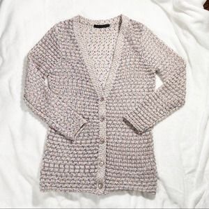 Raffi Women’s XS Ribbed cardigan sweater v neck multi color confetti sprinkle